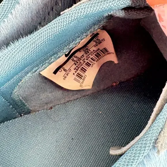 Nike Womens Blazer Sneakers 8 Pony Hair Shadow Blue Mushroom Tan Suede - Picture 9 of 9